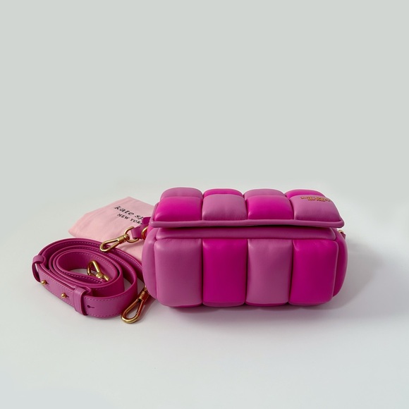 ♠️Kate Spade Boxxy Colorblocked East-West Crossbody Bag, Vivid Snapdragon Pink - Picture 5 of 12